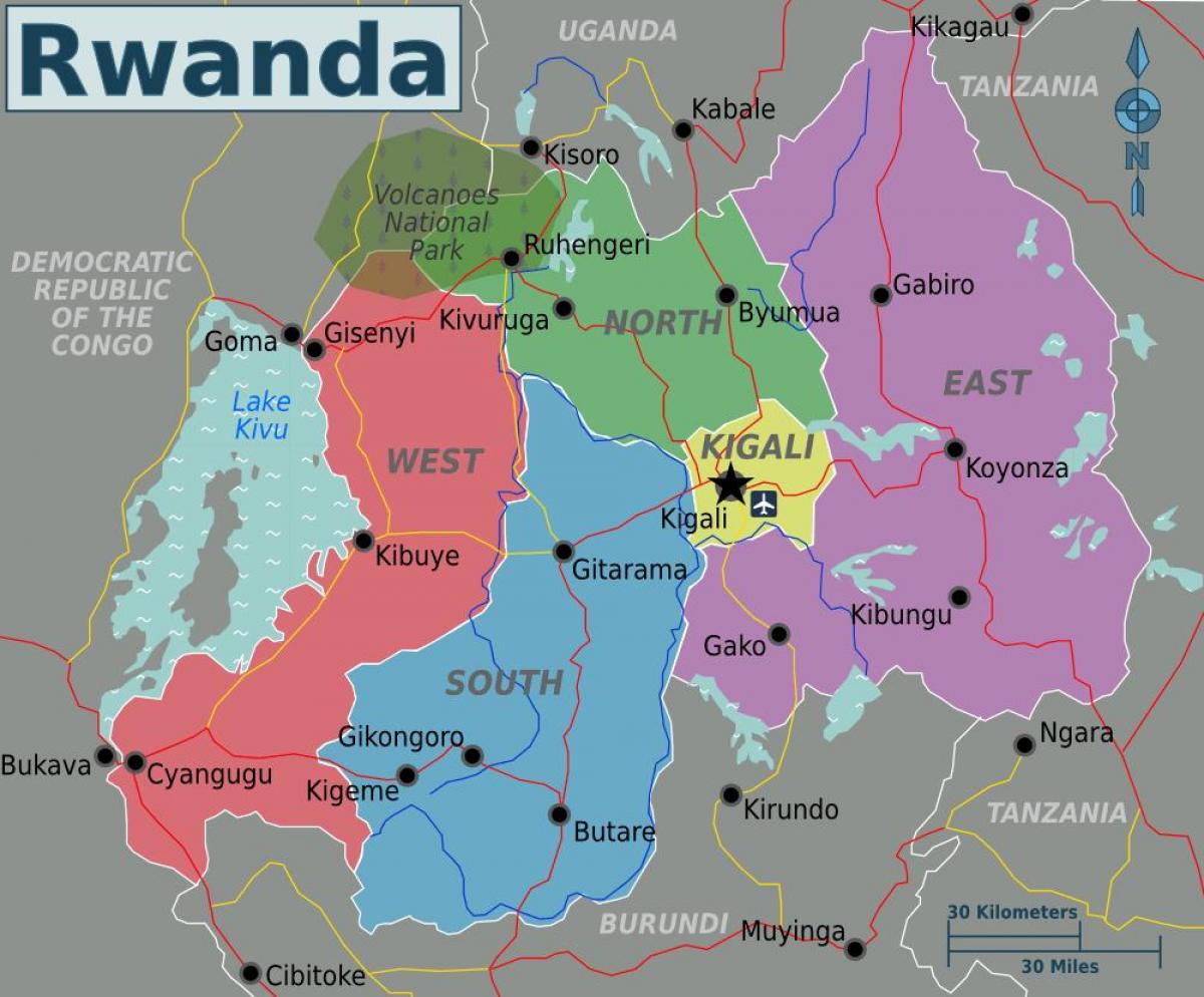 žemėlapis kigalis Ruanda