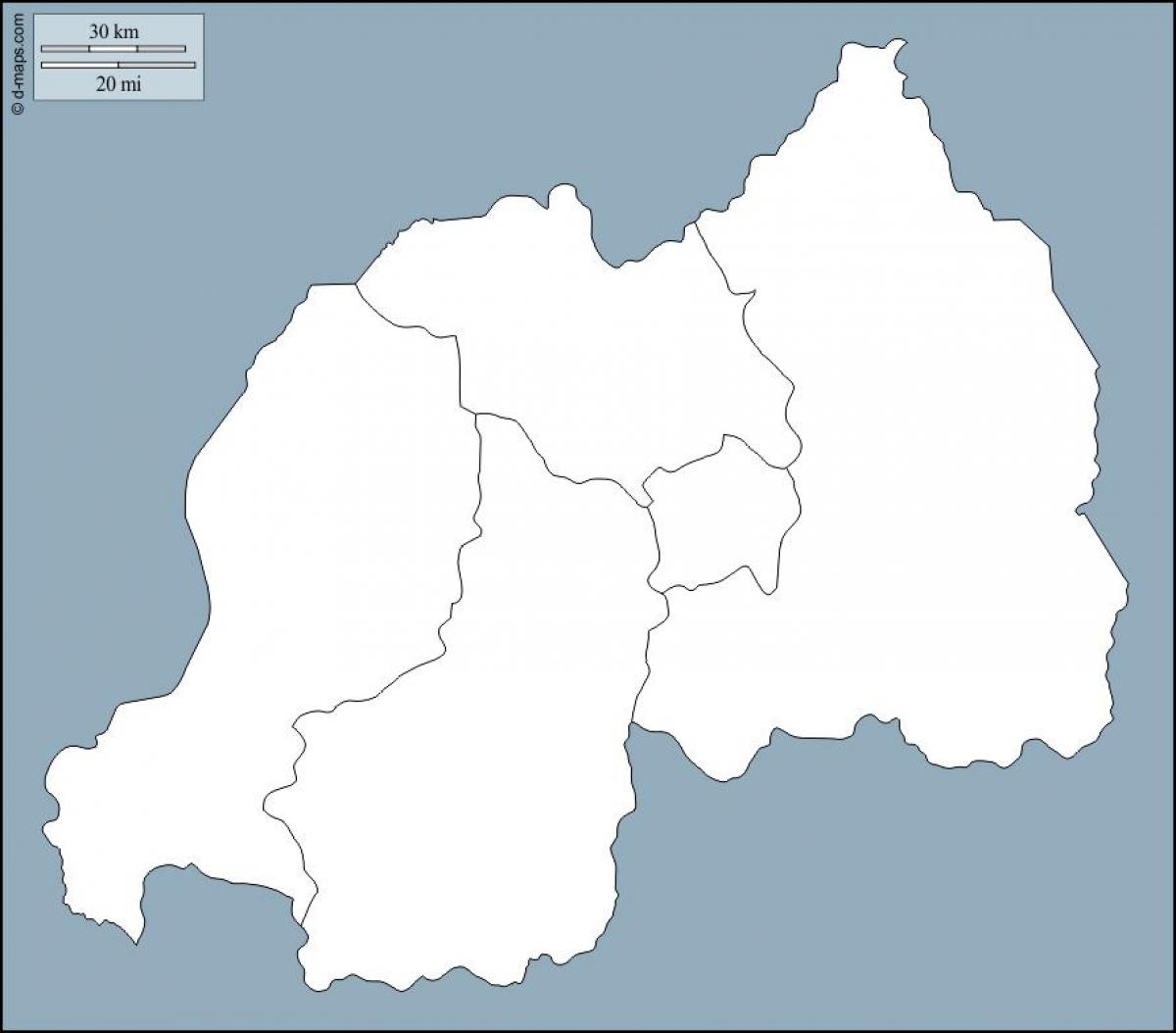 Ruanda žemėlapio kontūras