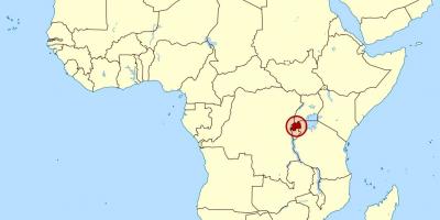 Žemėlapis Ruandoje afrikoje