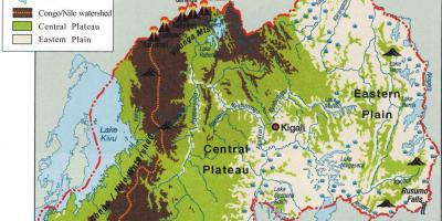 Geografinis žemėlapis iš Ruandos