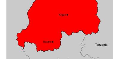 Žemėlapis Ruandos maliarija